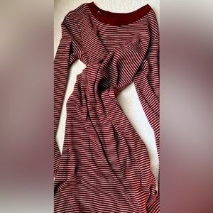 New With Tags!! American Eagle Dress; Burgundy with stripes